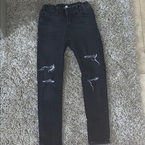 7 FOR ALL MANKIND BLACK DENIM JEANS -6X